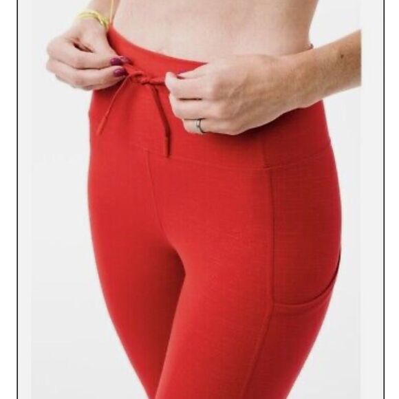 Zyia Red Battleship Drawstring leggings sz 4 - Picture 5 of 5